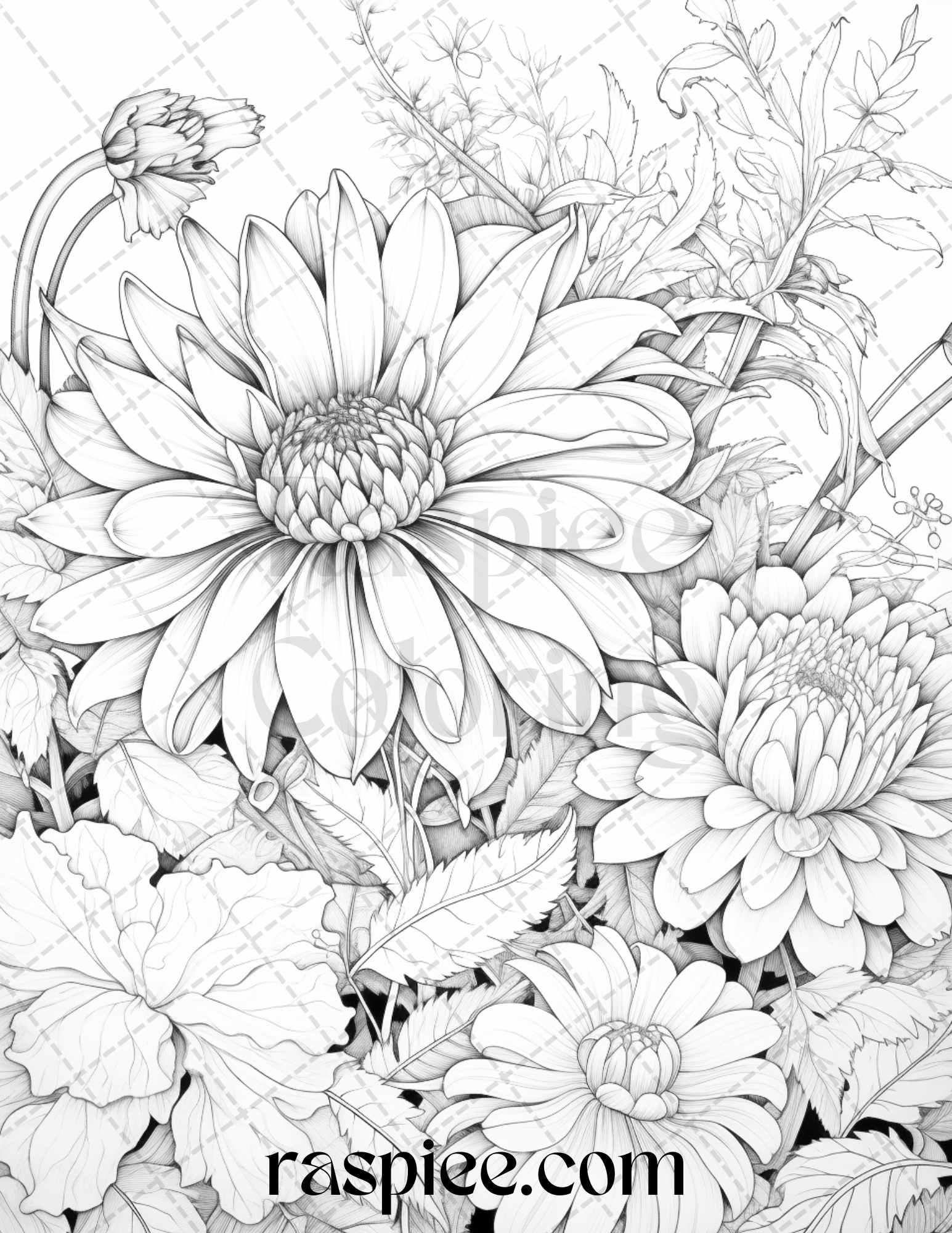 Autumn Vibes Grayscale Coloring Pages Printable for Adults, PDF File Instant Download