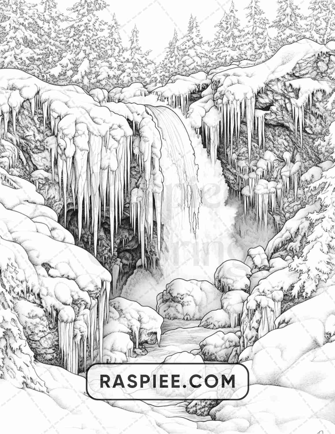 82 Winter Landscapes Adult Coloring Pages