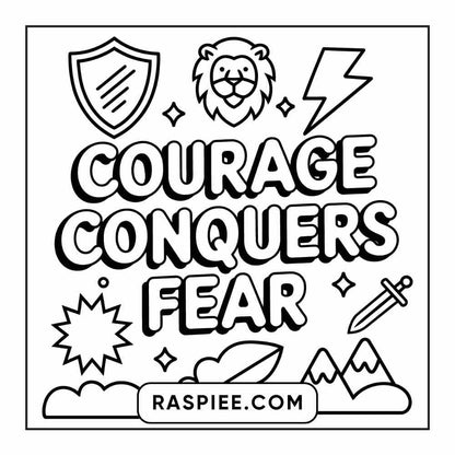 78 Bold and Easy Inspirational Words Coloring Pages Printable PDF Instant Download