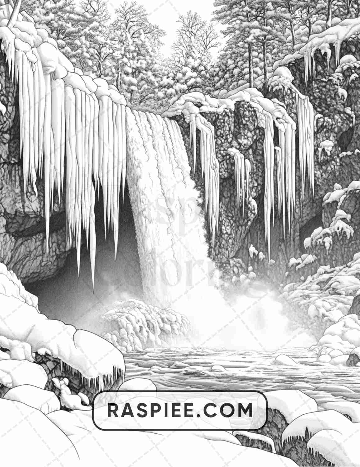 82 Winter Landscapes Adult Coloring Pages
