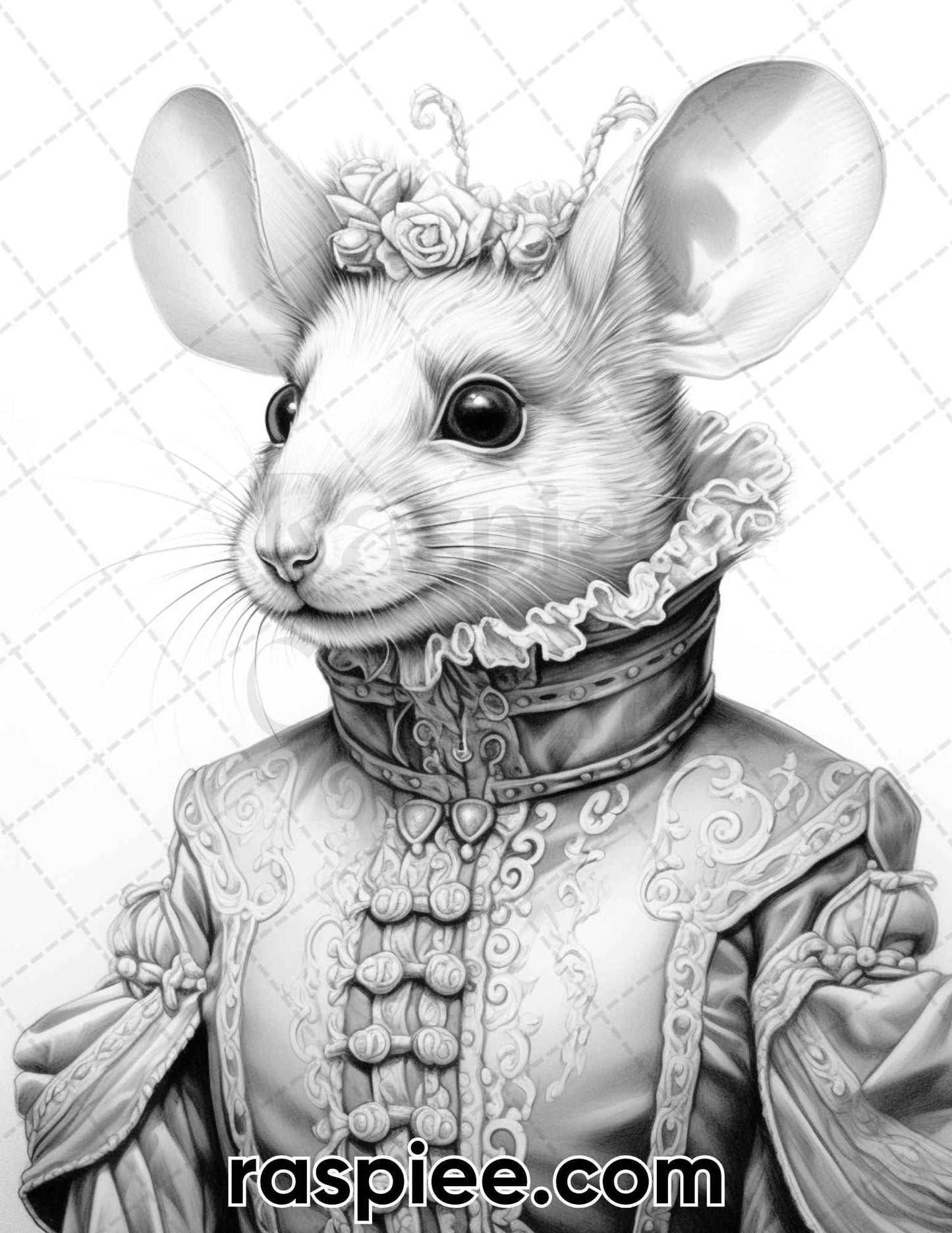 80 Gothic Animals Grayscale Adult Coloring Pages, Printable PDF Instant Download