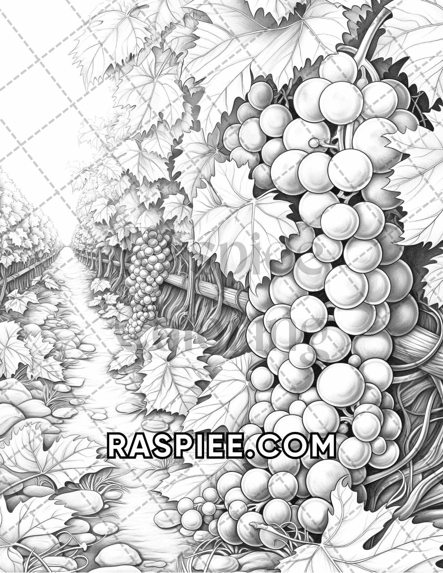 60 Relaxing Autumn Grayscale Adult Coloring Pages Printable PDF Instant Download