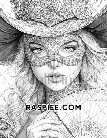 Enchanted Witches Adult Coloring Pages Printable PDF Instant Download