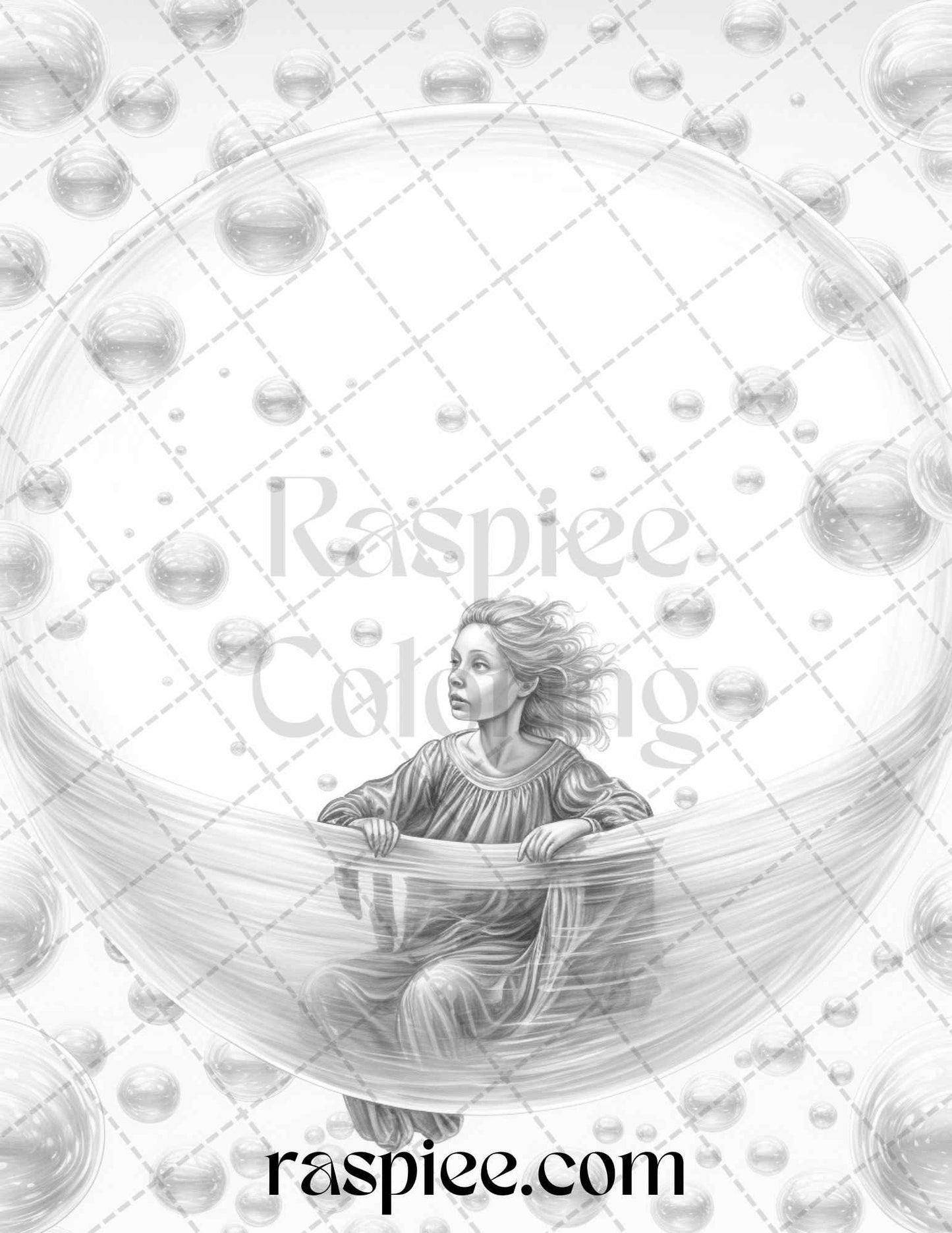 60 Enchanting Surrealism Grayscale Coloring Pages Printable for Adults, PDF File Instant Download
