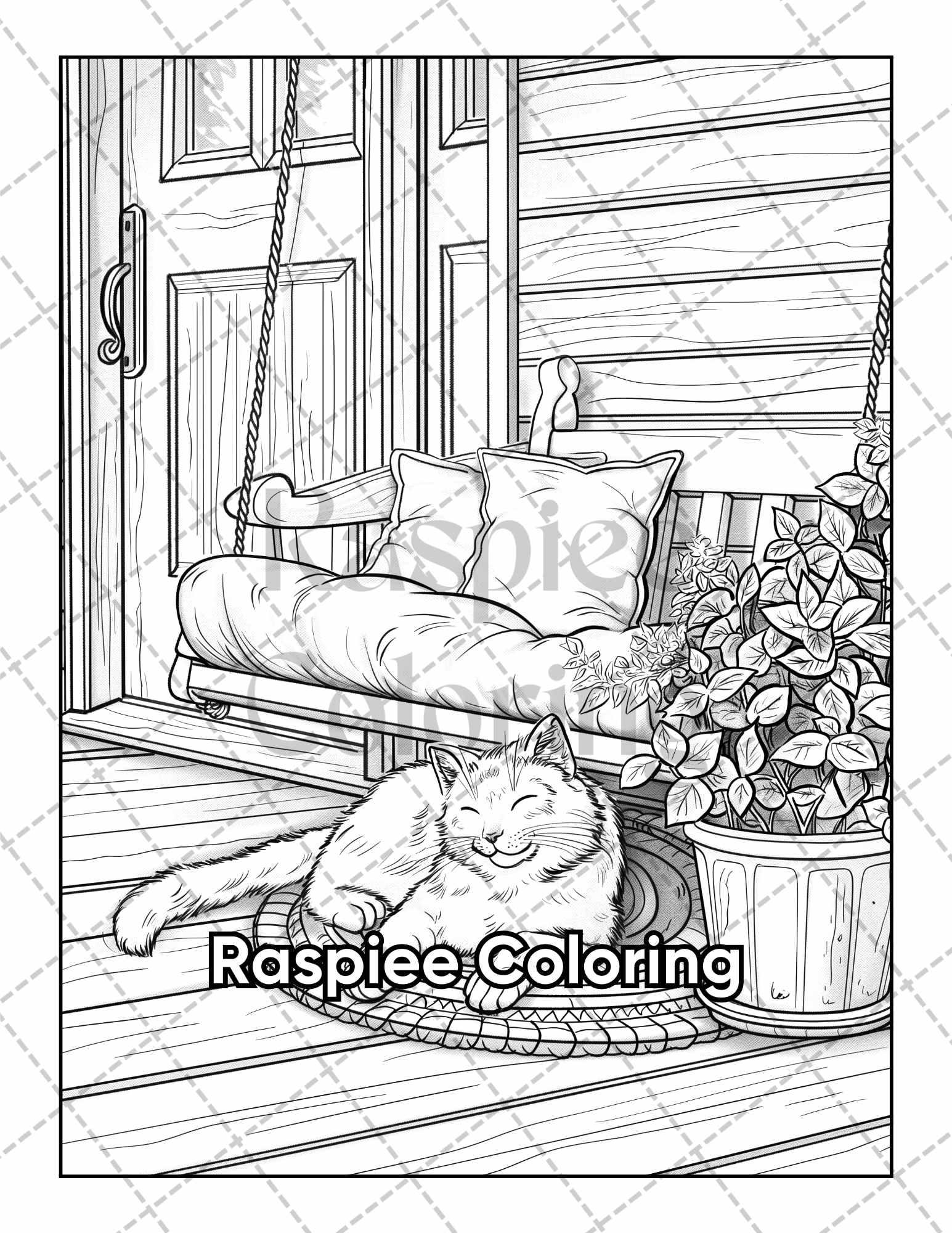 50 Country Farm Scenes Adult Coloring Pages Printable PDF Instant Download
