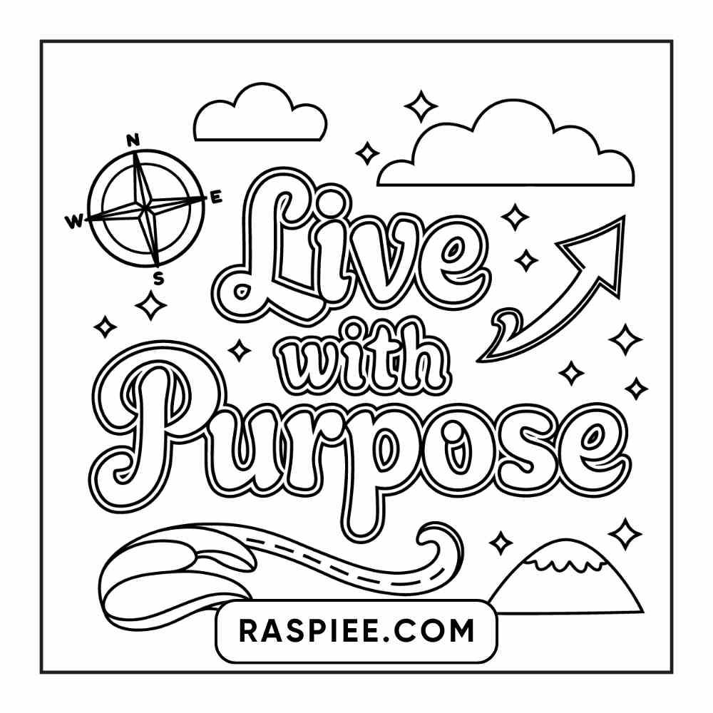 78 Bold and Easy Inspirational Words Coloring Pages Printable PDF Instant Download