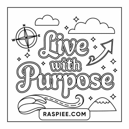 78 Bold and Easy Inspirational Words Coloring Pages Printable PDF Instant Download