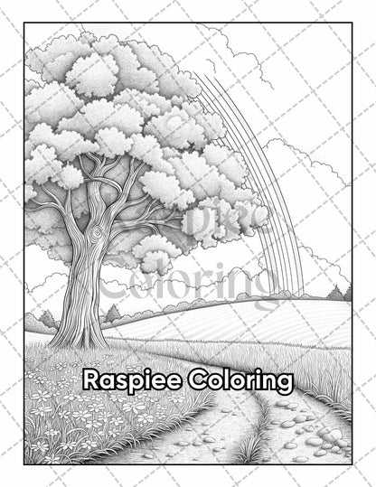 50 Spring Serenity Adult Coloring Pages Printable PDF Instant Download