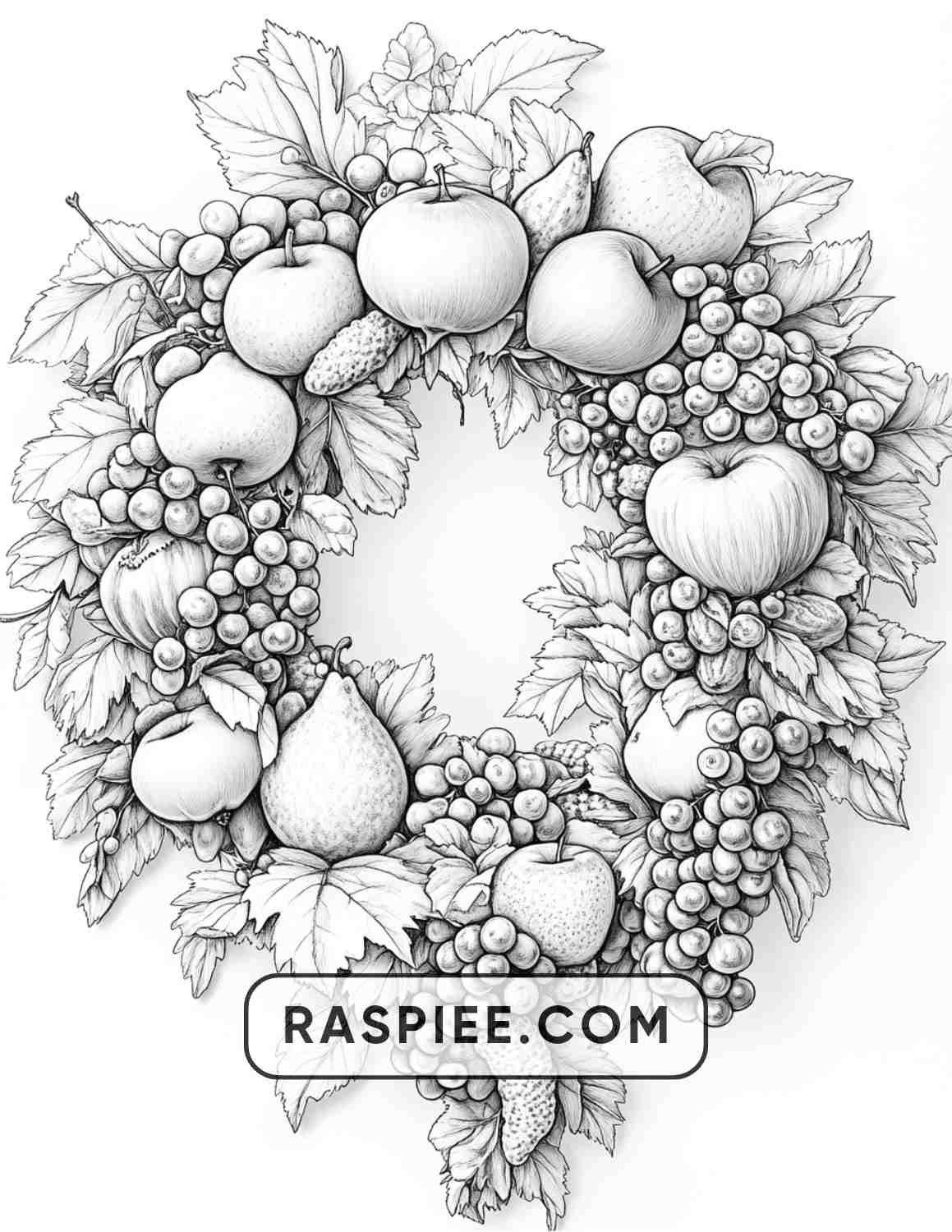 72 Christmas Wreaths Adult Coloring Pages