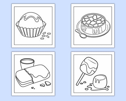 88 Bold and Easy Dessert Coloring Pages