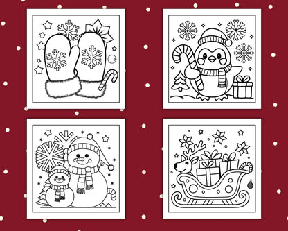 69 Bold and Easy Cozy Christmas Coloring Pages