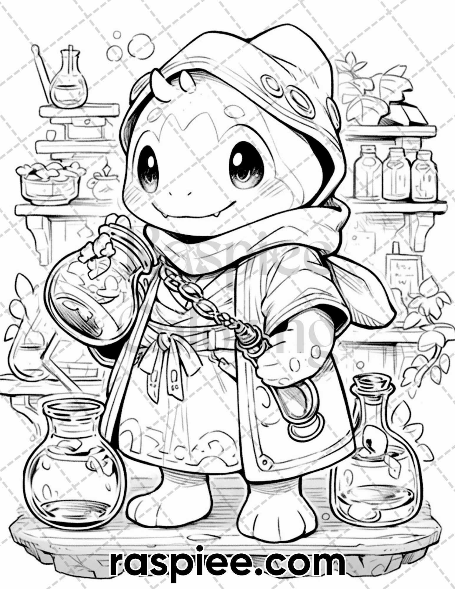 50 The Frog Kingdom Grayscale Coloring Pages for Adults, Printable PDF Instant Download