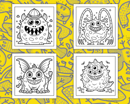 90 Bold and Easy Creepy Monster Coloring Pages