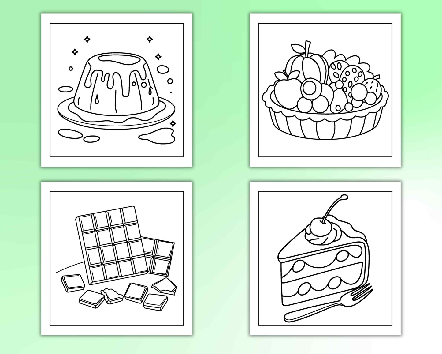 70 Bold and Easy Sweet Treats Coloring Pages