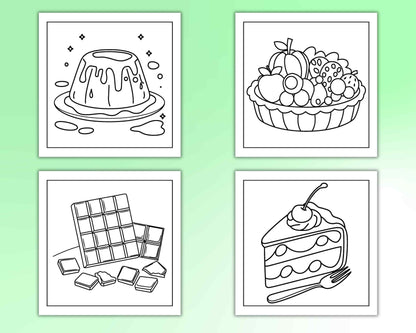 70 Bold and Easy Sweet Treats Coloring Pages