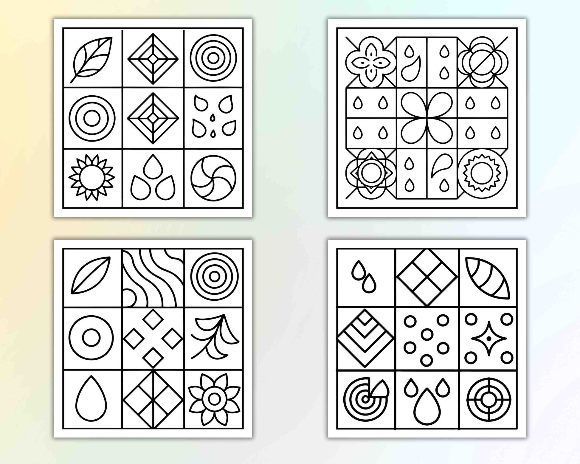 80 Bold and Easy Comfy Patterns Coloring Pages