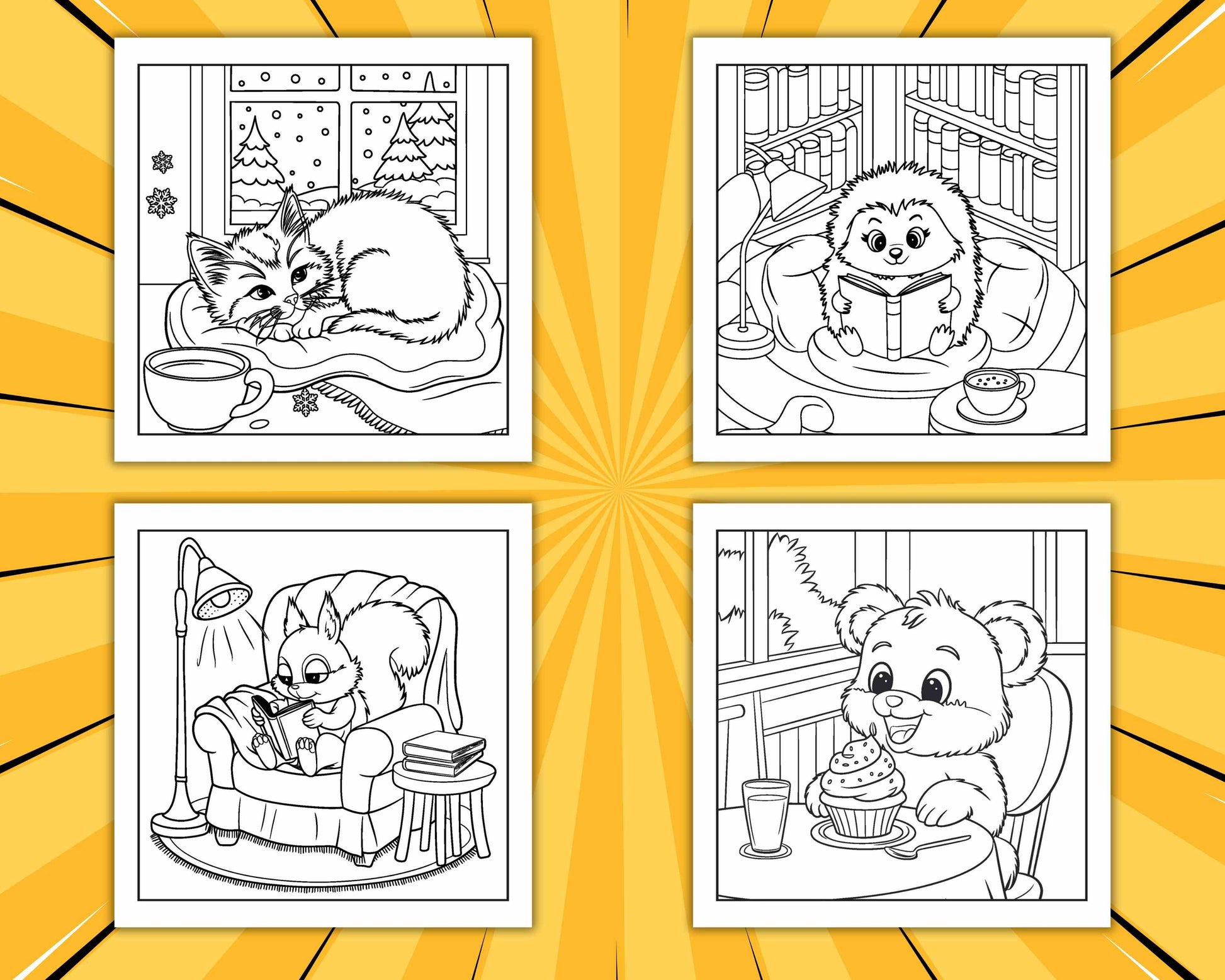 67 Bold and Easy Fluffy Times Coloring Pages