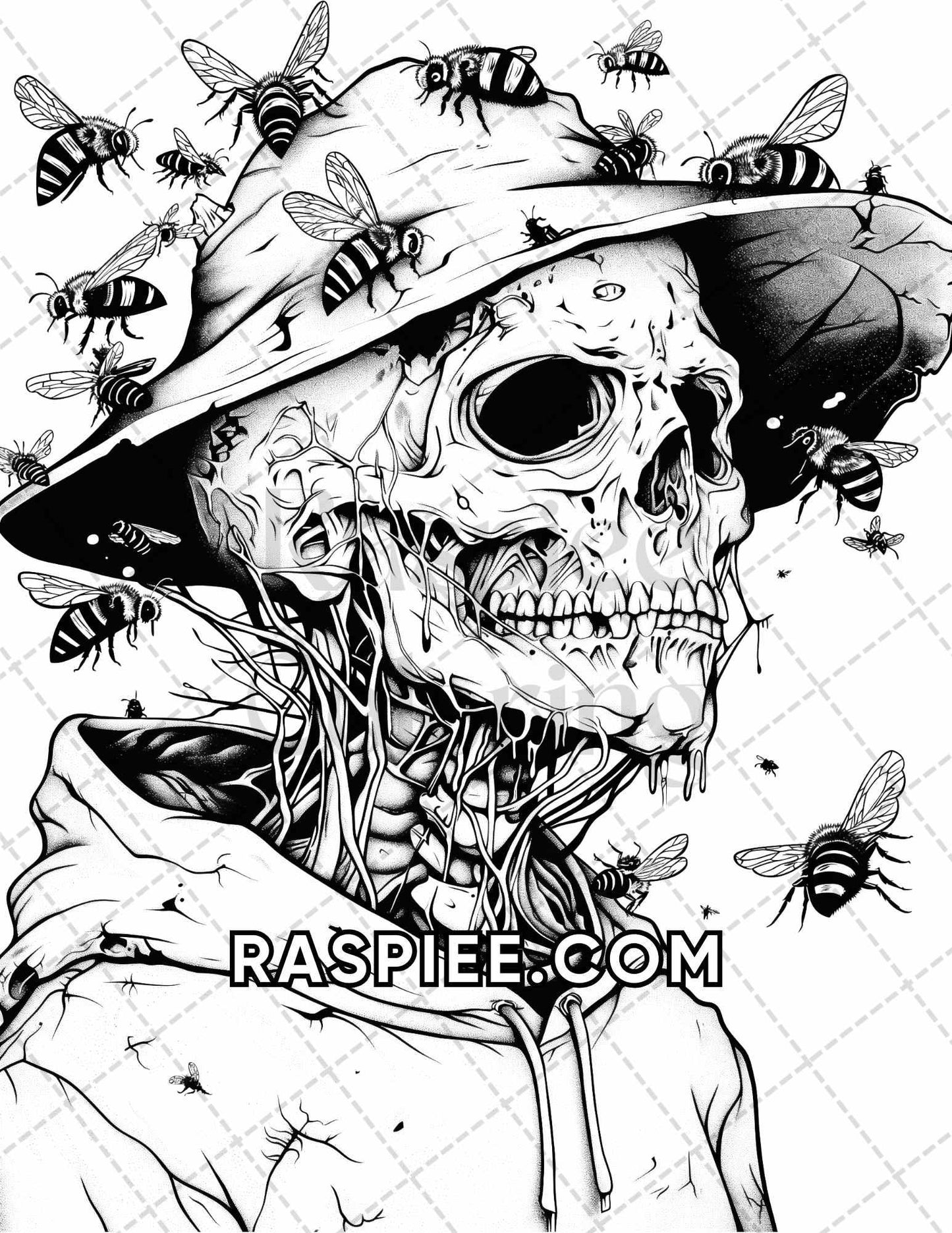 Freak Of Horror Halloween Adult Coloring Pages Printable PDF Instant Download