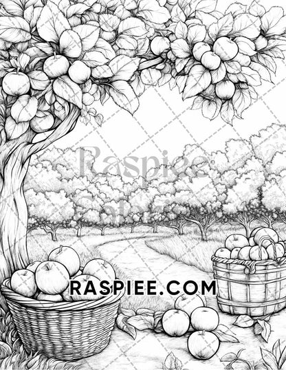 Autumn Charm Adult Coloring Pages Printable PDF Instant Download