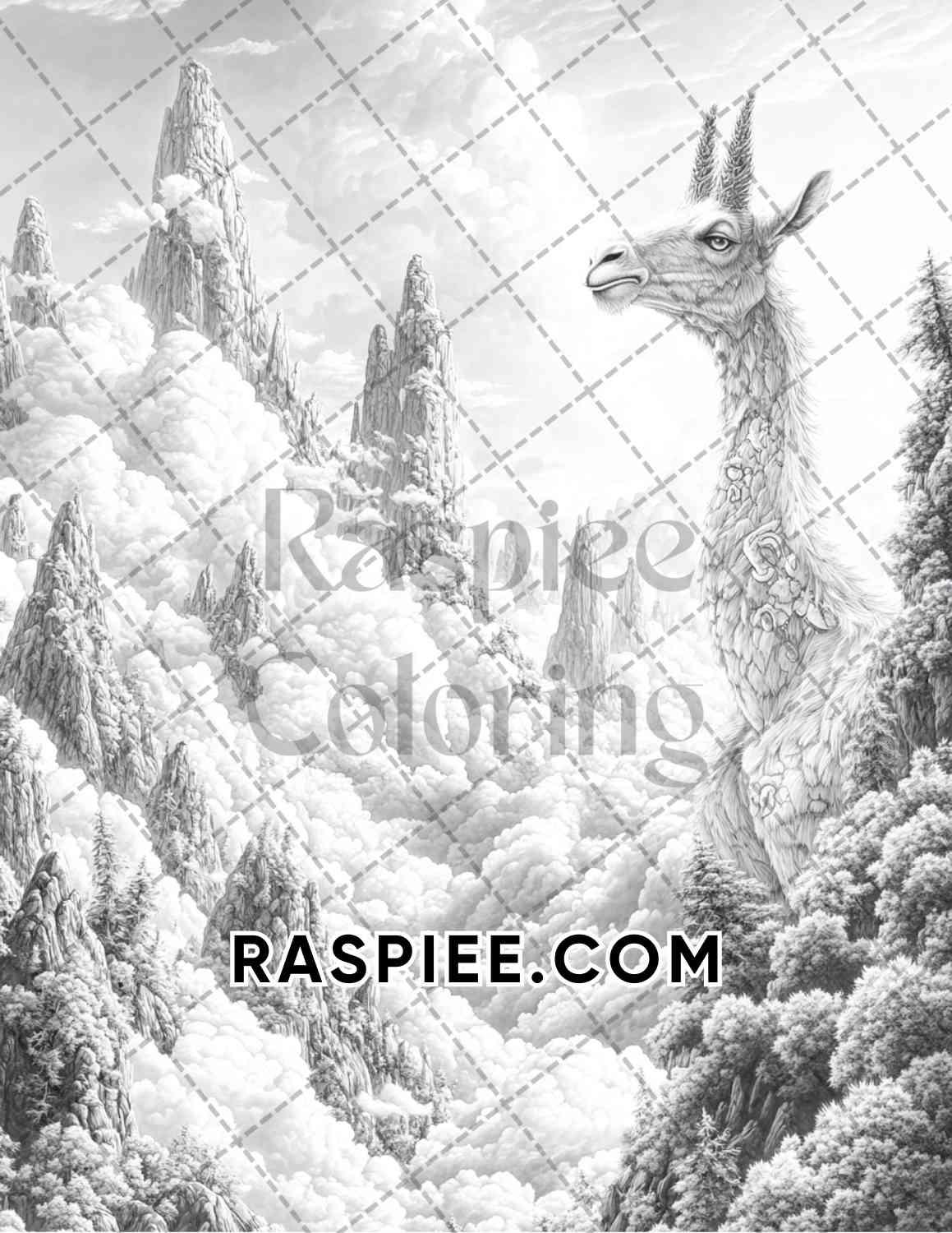 Surreal World Adult Coloring Pages Printable PDF Instant Download