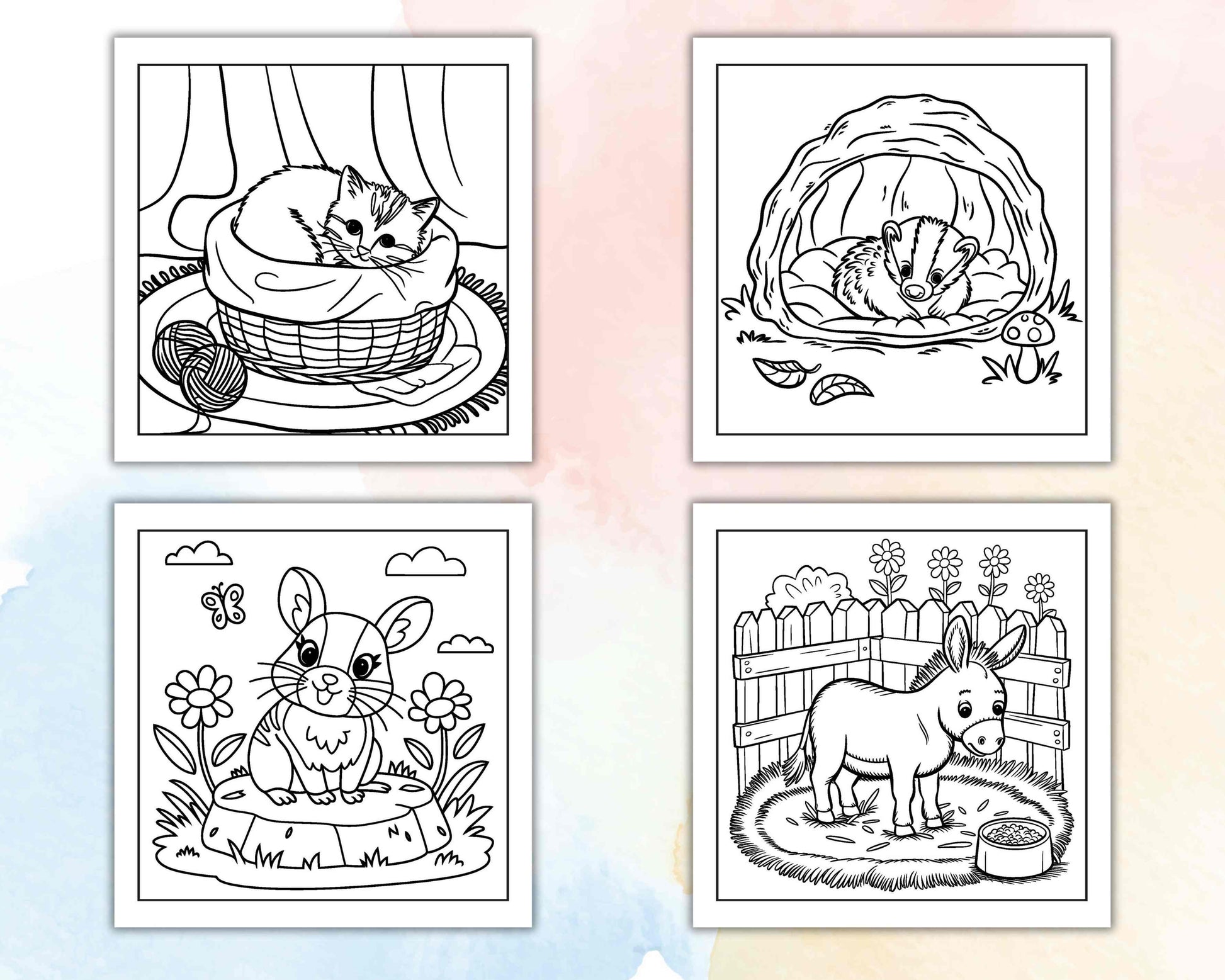 85 Bold and Easy Cozy Animal Coloring Pages