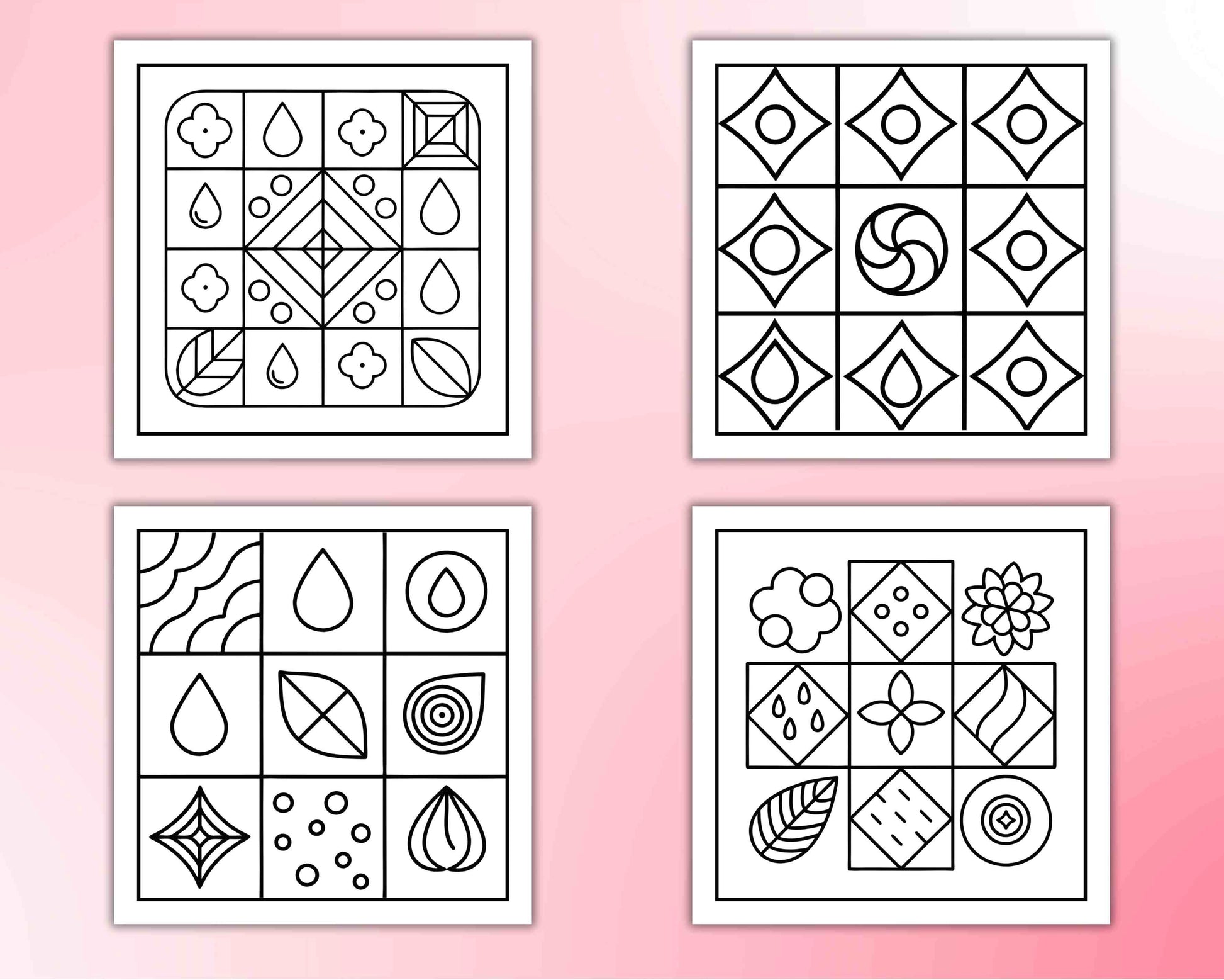 120 Bold and Easy Comfy Patterns Coloring Pages