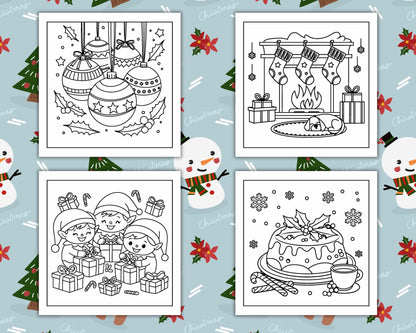 72 Bold and Easy Cute Christmas Coloring Pages