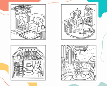 85 Bold and Easy Little Corner Coloring Pages Printable PDF Instant Download