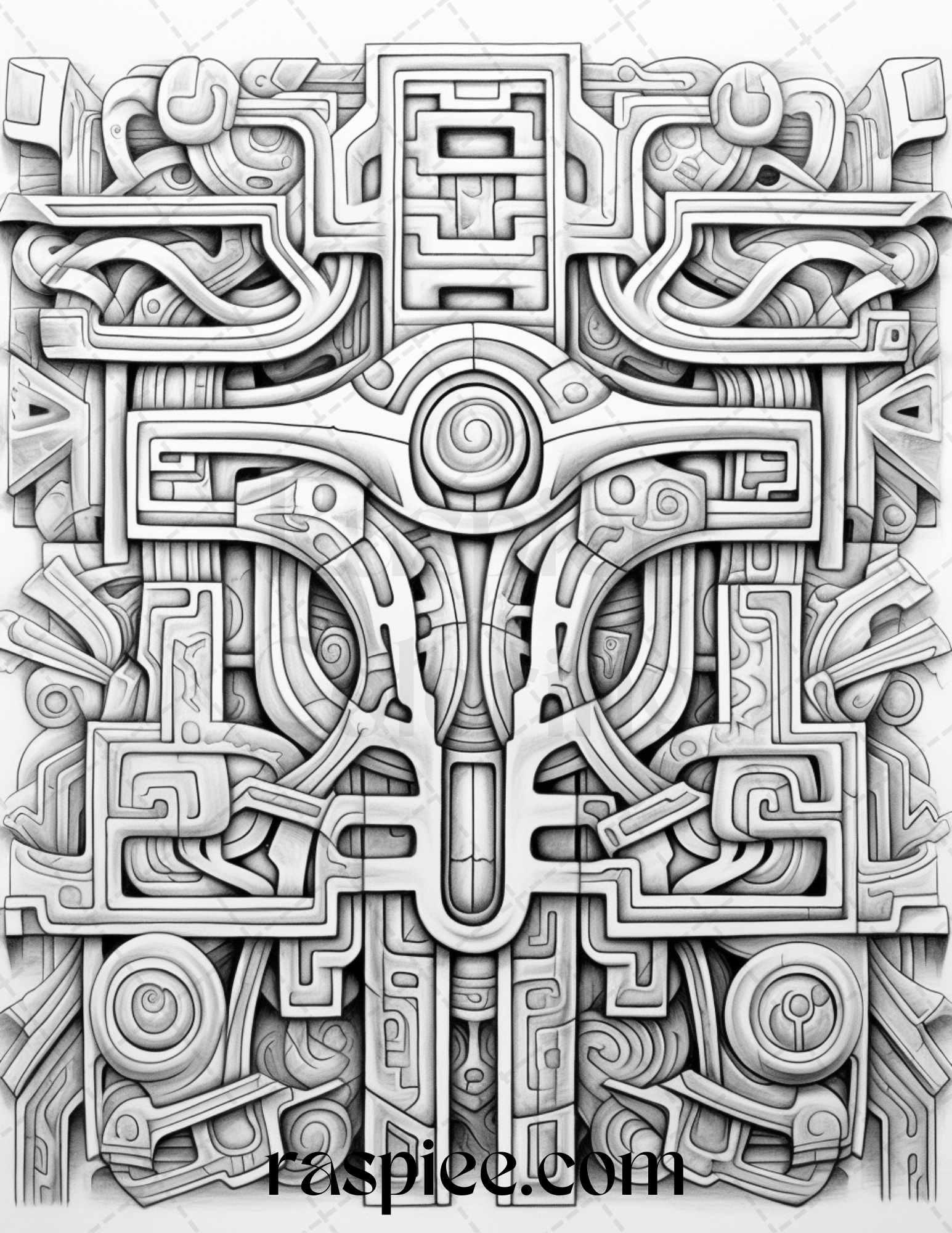 Mystical World Grayscale Coloring Pages Printable for Adults, Enchanting Fantasy Designs, PDF File Instant Download