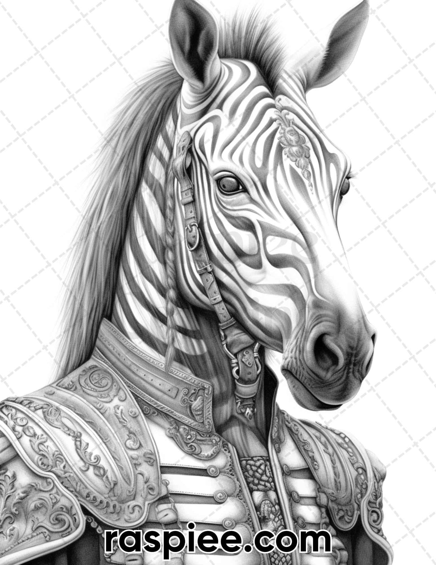 80 Gothic Animals Grayscale Adult Coloring Pages, Printable PDF Instant Download