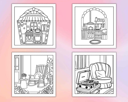 126 Bold and Easy Hygge Place Coloring Pages