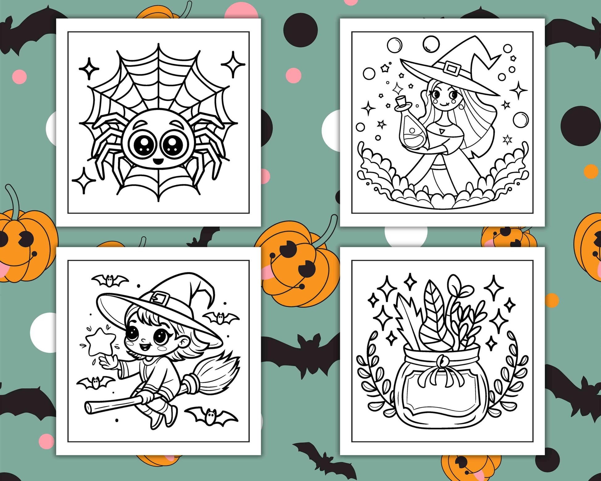 92 Bold and Easy Cute Witch Stuff Coloring Pages