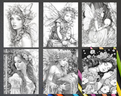 50 Fairyland Adult Coloring Pages Printable PDF Instant Download