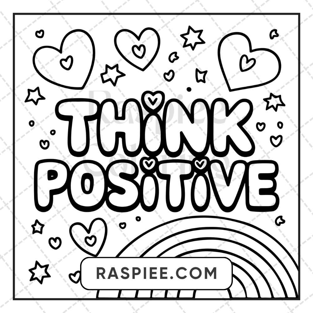 120 Bold and Easy Motivational Word Coloring Pages