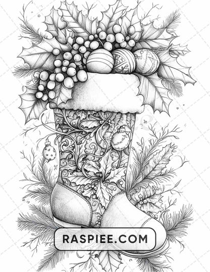 89 Christmas Decor Adult Coloring Pages