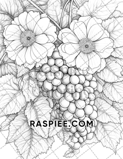 Fall Flowers Adult Coloring Pages Printable PDF Instant Download