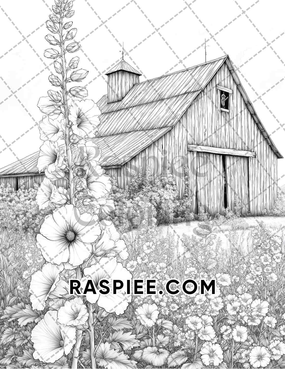 Fall Flowers Adult Coloring Pages Printable PDF Instant Download