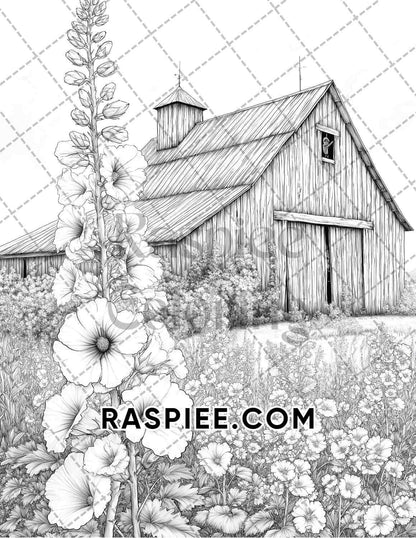 Fall Flowers Adult Coloring Pages Printable PDF Instant Download