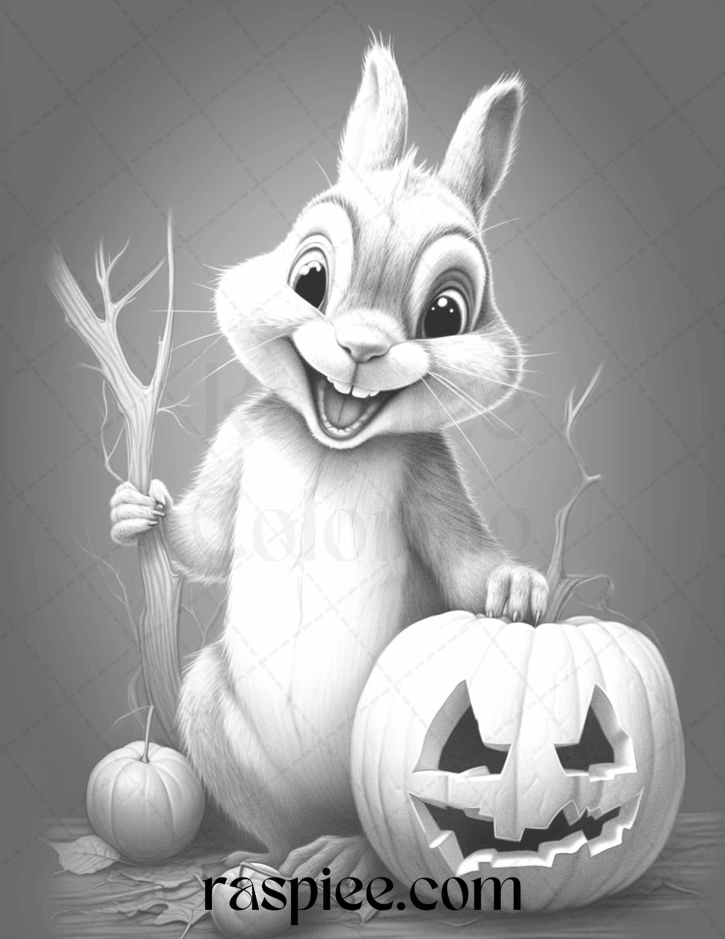 52 Adorable Squirrels Grayscale Coloring Pages Printable for Adults Kids, PDF File Instant Download