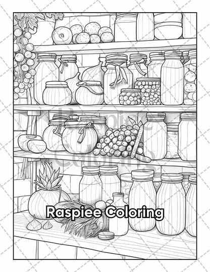 50 Country Farm Scenes Adult Coloring Pages Printable PDF Instant Download