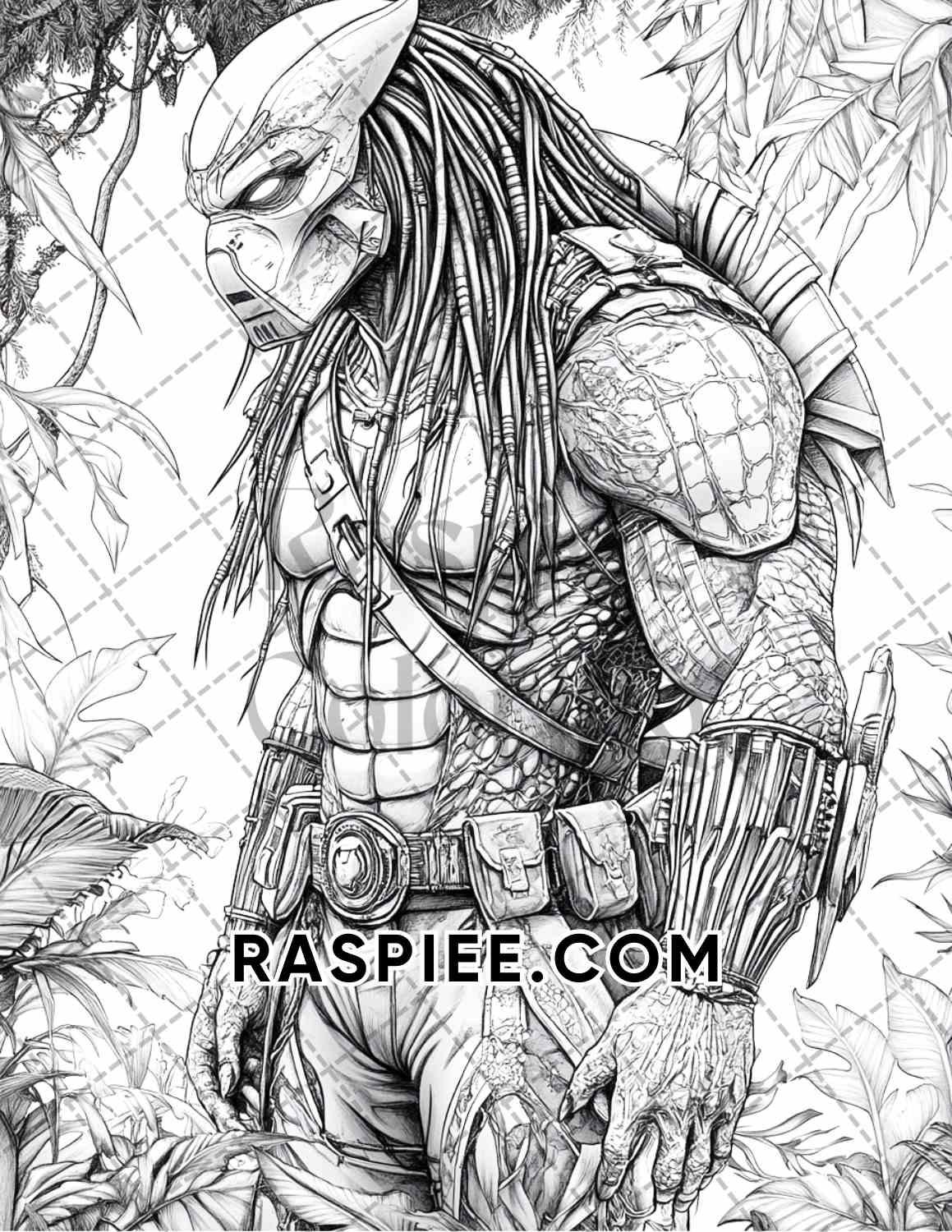 Legends of Horror Halloween Adult Coloring Pages Printable PDF Instant Download