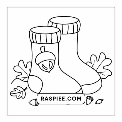 76 Bold and Easy Fall Vibes Coloring Pages Printable PDF Instant Download