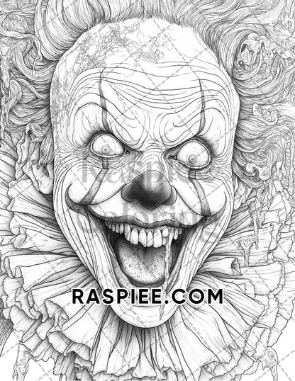 Halloween Surreal Adult Coloring Pages Printable PDF Instant Download