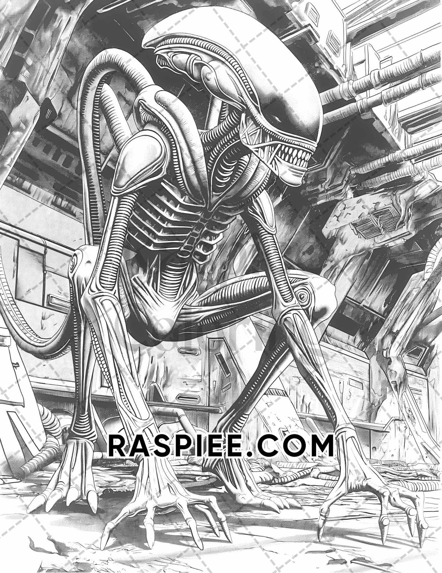 Freak Of Horror Halloween Adult Coloring Pages Printable PDF Instant Download