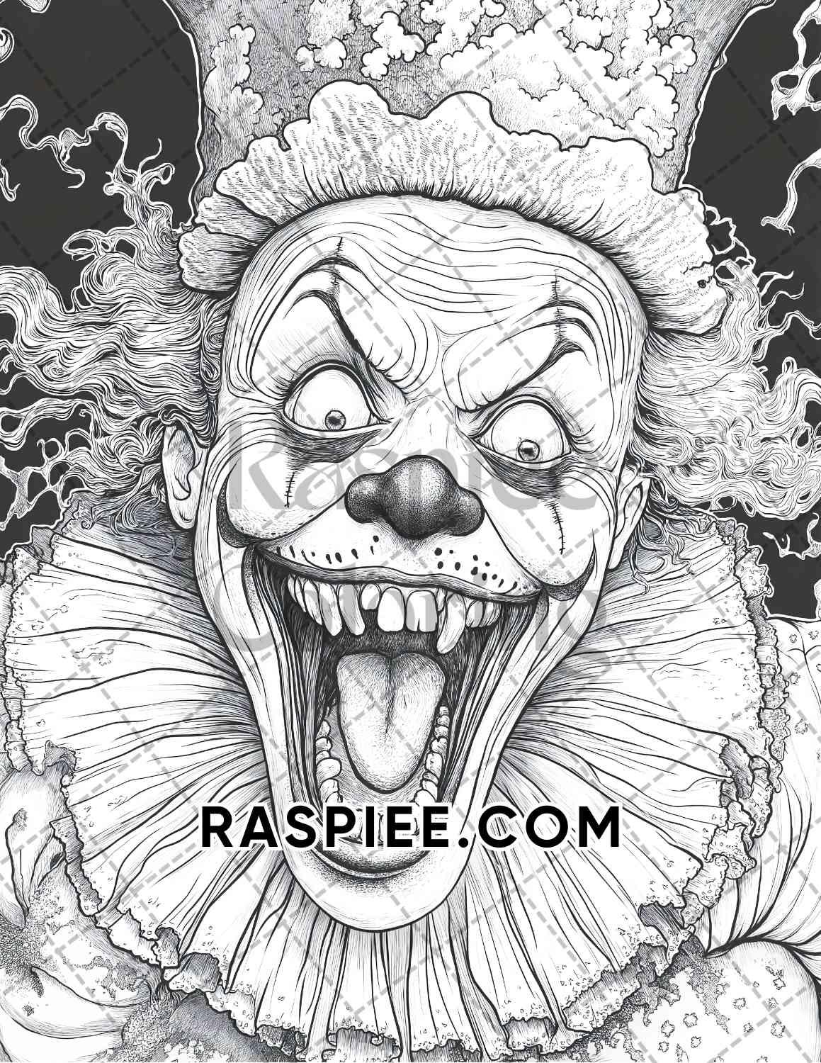 Halloween Surreal Adult Coloring Pages Printable PDF Instant Download