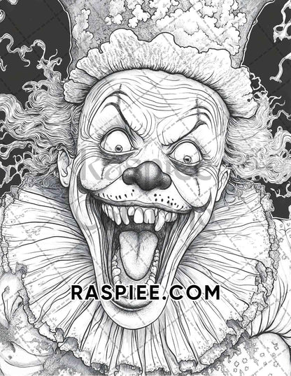 Halloween Surreal Adult Coloring Pages Printable PDF Instant Download