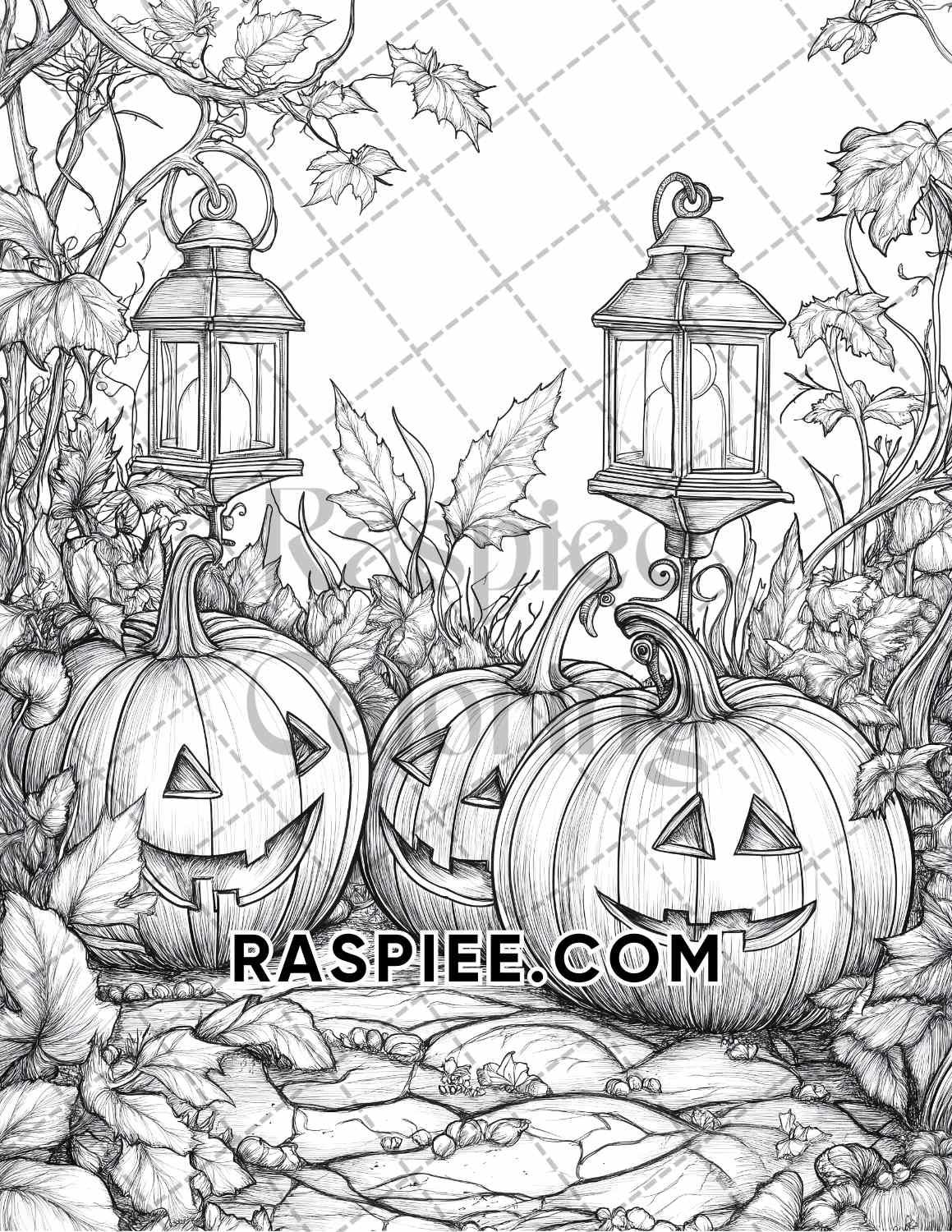 Autumn Charm Adult Coloring Pages Printable PDF Instant Download