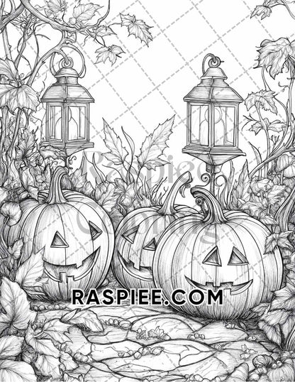 Autumn Charm Adult Coloring Pages Printable PDF Instant Download
