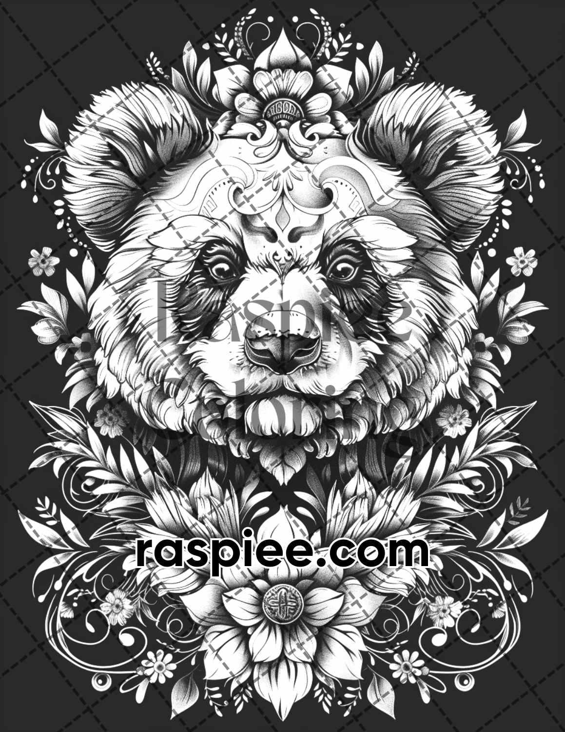 87 Spirit Animals Grayscale Adult Coloring Pages Printable PDF Instant Download