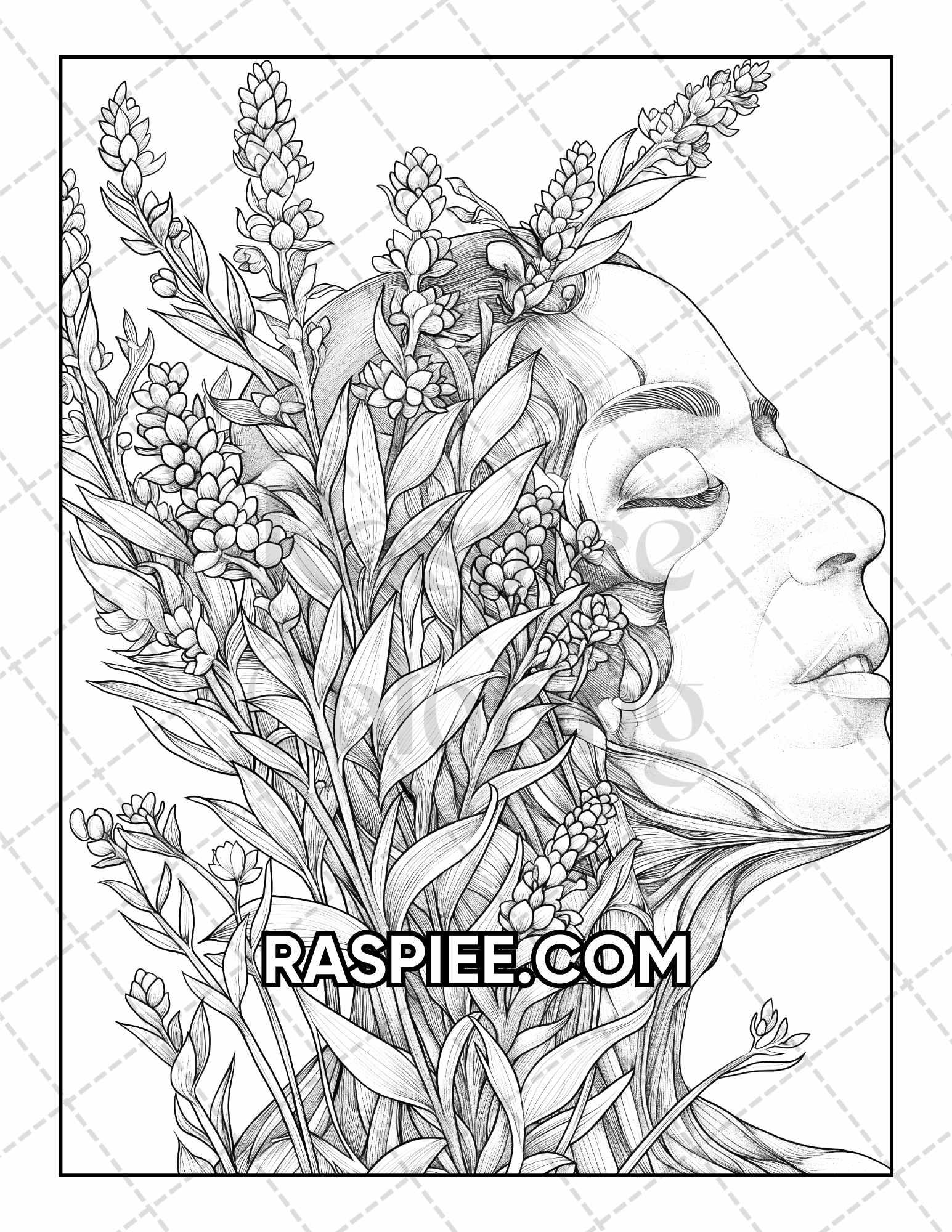 50 Botanical Anatomy Adult Coloring Pages Printable PDF Instant Download